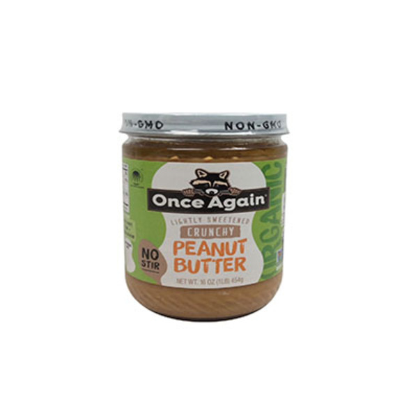 Once Again Peanut Butter, Crunchy, Lightly Sweetened