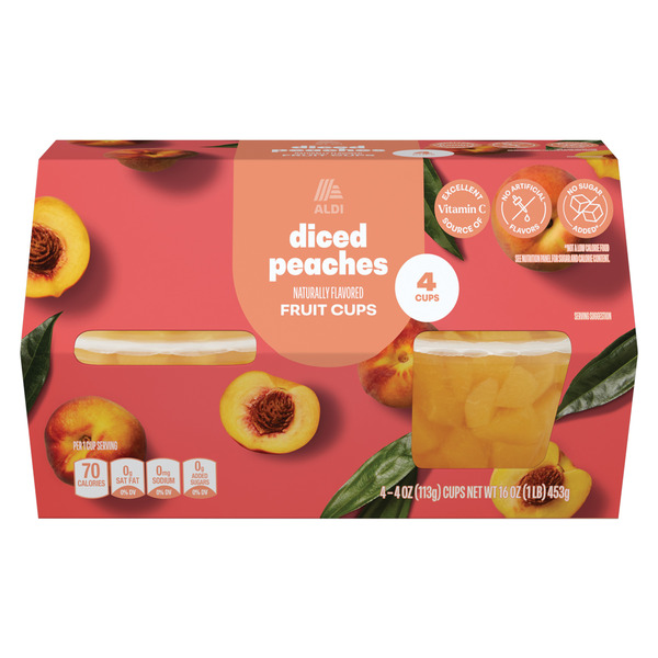 あぴーち Lunch Buddies Yellow Cling Diced Peaches In 100% Fruit Juice Same