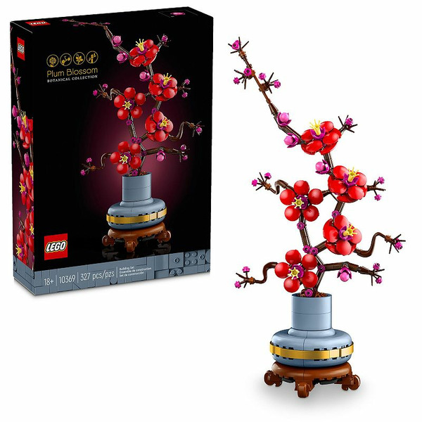 LEGO Icons Plum Blossom Flower Decor Display Set for Office Decor