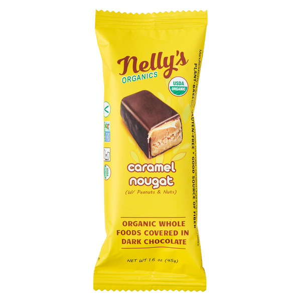 Nelly's Organics Caramel Nougat with Peanuts and Nuts Bar