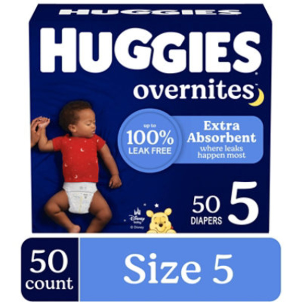Huggies Size 5 Overnites Baby Diapers