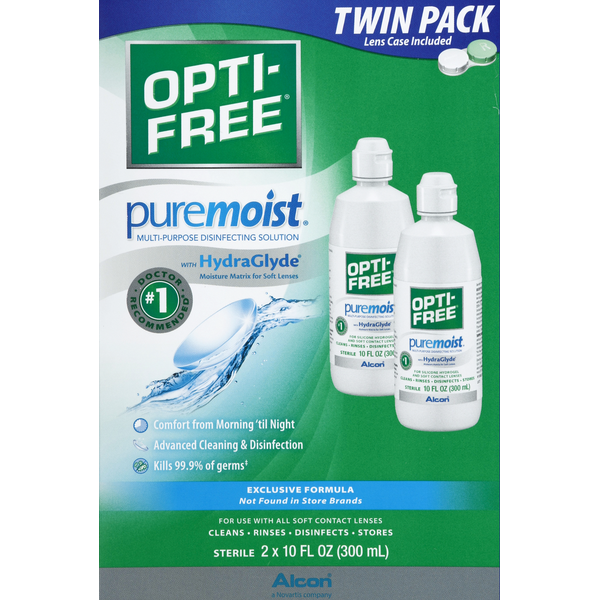 OPTI-FREE Multi-Purpose Disinfection Solution, Puremoist, Twin