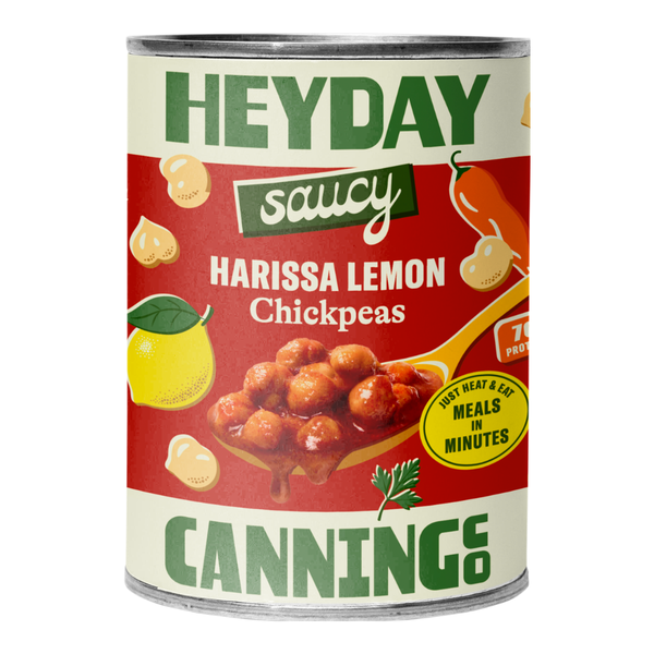 heyday canning co Harissa Lemon Chickpeas, 7g Protein & 5g Fiber