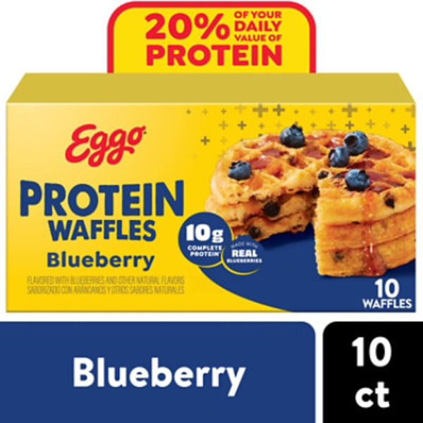 Kellogg's Eggo Protein Blueberry Waffles, Frozen Breakfast