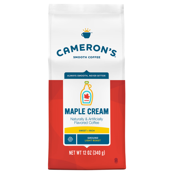 Cameron's Coffee, Smooth, Ground, Light Roast, Maple Cream Same