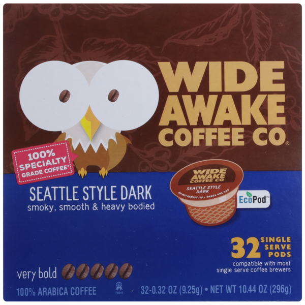 Wide Awake Very Bold Roast Seattle Style Dark 100% Arabica Coffee