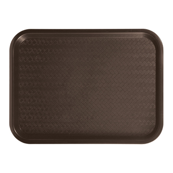 Winco - 12x16" High Quality Plastic Cafeteria Tray, Brown
