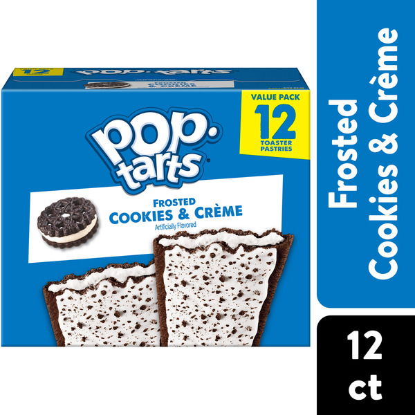 Pop-Tarts Frosted Cookies and Creme Toaster Pastries, Breakfast Foods, Value Pack
