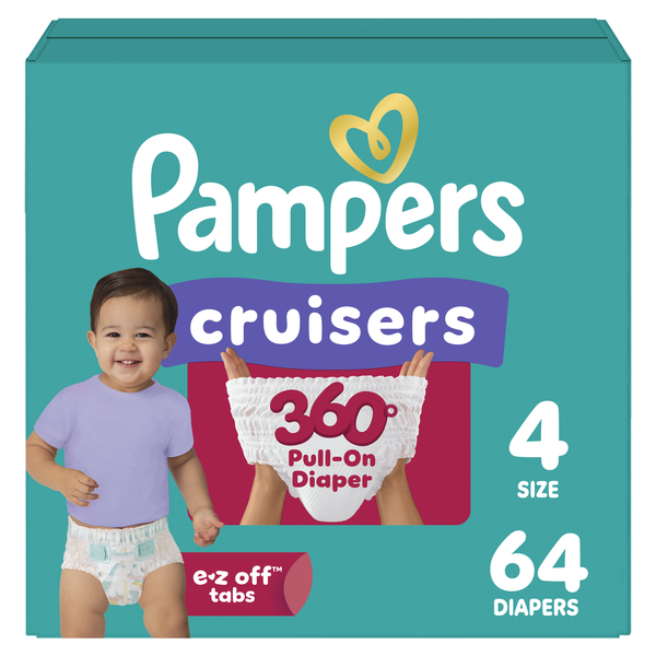 Pampers Cruisers 360 Pull-On Diapers, Size 4 (22-37 lbs)
