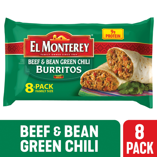 El Monterey Burritos, Beef & Bean Green Chili, Family Size