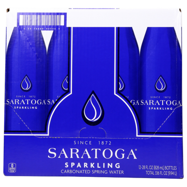 Saratoga Sparkling Carbonated Spring Water 12 Pack Case