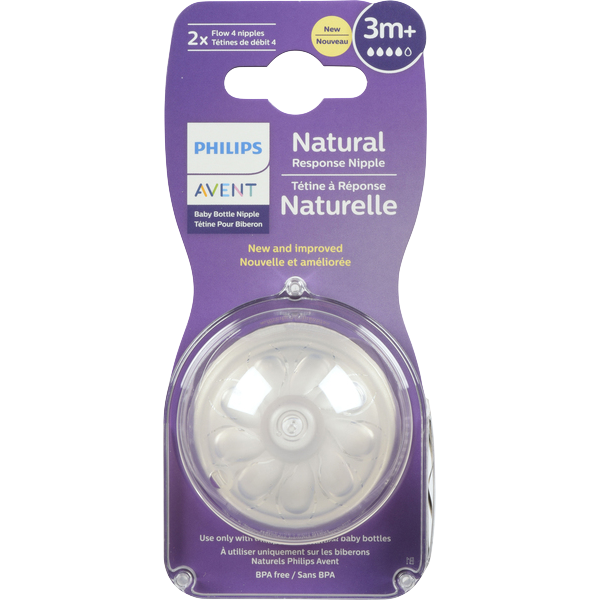 Philips Avent Avent Natural Response Nipple Flow 4, 3M+, SCY964/03