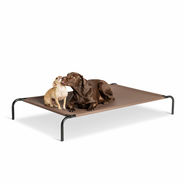 Top Paw Indoor & Outdoor Elevated Dog Bed - Brown & Black