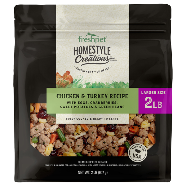 Freshpet Homestyle Creations Fresh Dog Food, Chicken Turkey