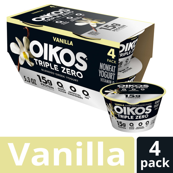 Oikos Triple Zero Vanilla Greek Yogurt Same-Day Delivery or Pickup