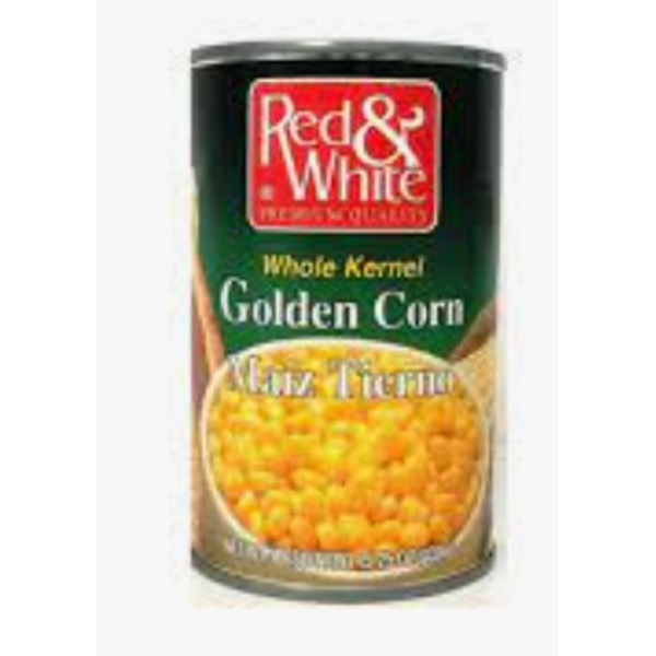 Red & White - Whole Kernel Golden Corn, 8.5 oz, 12 Ct