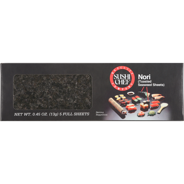 Sushi Chef Nori, Toasted, Seaweed Sheets Same-Day Delivery | Food