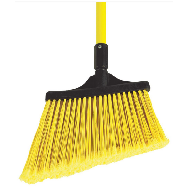 O-Cedar MaxiSweep Angle Broom, Yellow, Flagged