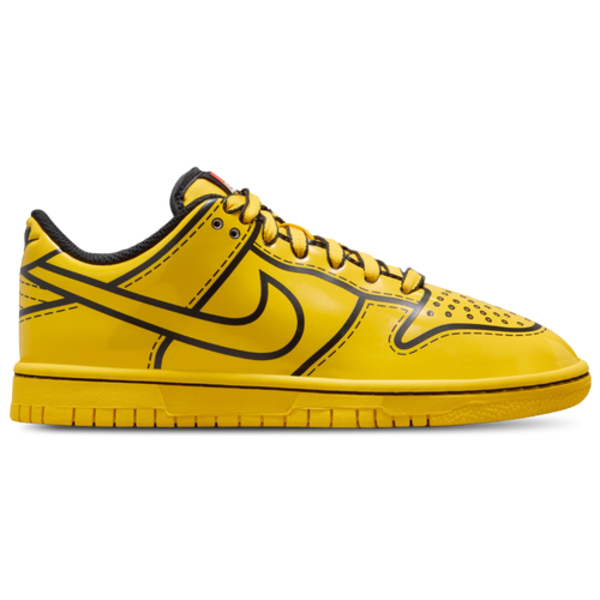 Nike Boys' Dunk Low Lego Grade School Basketball Shoe, Size 5 - Tour Yellow/Black/Rush Red