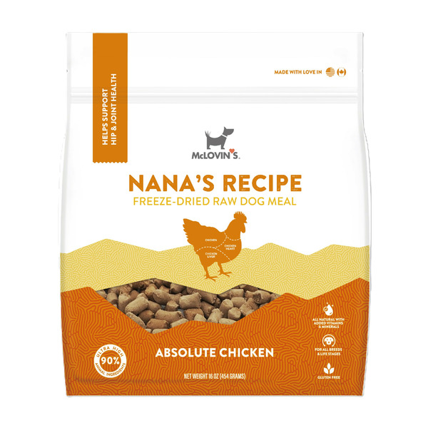 McLovin's Pet Nana's Recipe, Freeze-dried, Raw Dog Meal