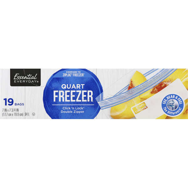Essential Everyday Freezer Bags - 19 ea Same-Day Delivery