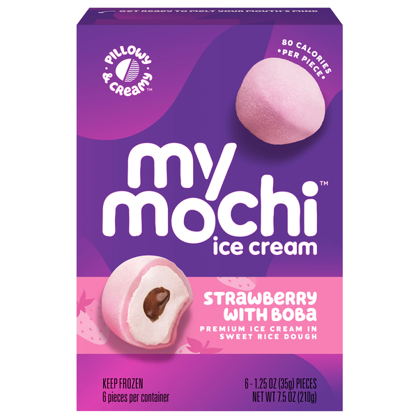 My/Mochi Strawberry Boba Mochi Ice Cream Same-Day Delivery or