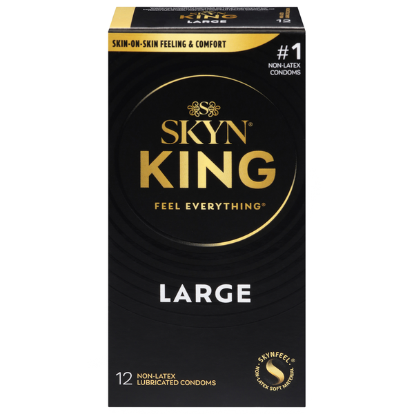 SKYN Condoms, Lubricated, Non-Latex , Large - 12 ea