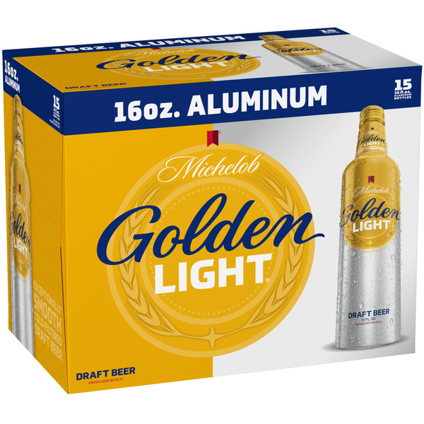 Michelob Golden Draft Light American Lager Beer 15 Pack, 16 Fl Oz