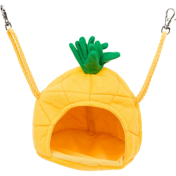 Multipet International Medium Yellow Pineapple House Small Animal Hideaway 5.5" L X 5.5" W X 6" H