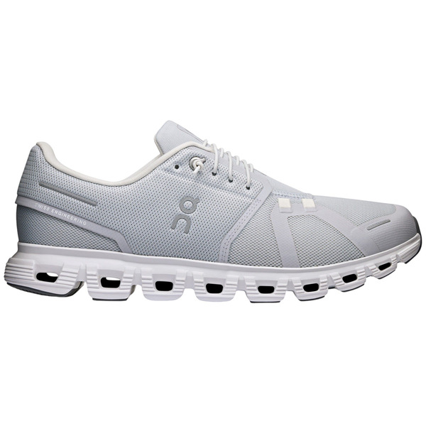 ON Men's Cloud 6 Medium Width Shoes, Size 12 - Glacier & White