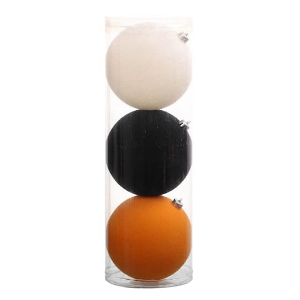 Ashland Halloween Flocked Shatterproof Ball Ornaments, 4.75 in