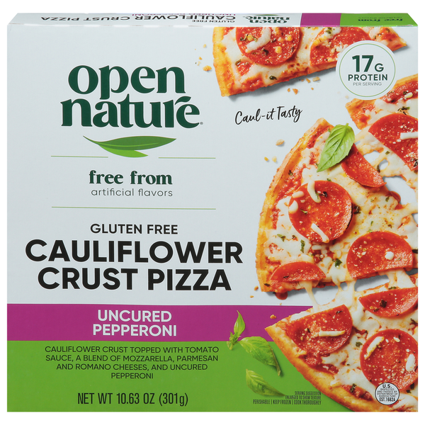 Open Nature Pizza, Cauliflower Crust, Uncured Pepperoni