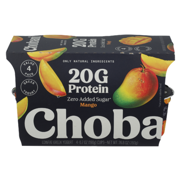 Chobani Mango 20G Protein Greek Yogurt 4 Pack