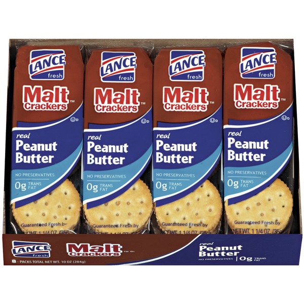 Lance Malt Crackers Real Peanut Butter Sandwich Crackers (8 ct) from