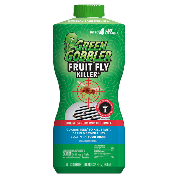 Green Gobbler Fruit Fly Killer, Drain Fly Treatment