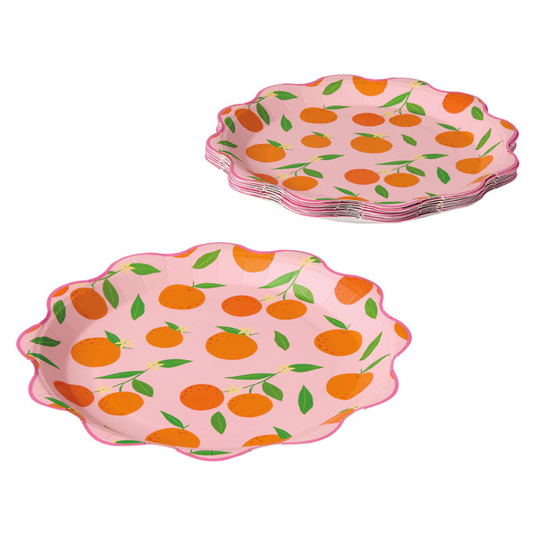 KIRKTON HOUSE Summer Spritz Plates - Orange Dinner Plate Same-Day