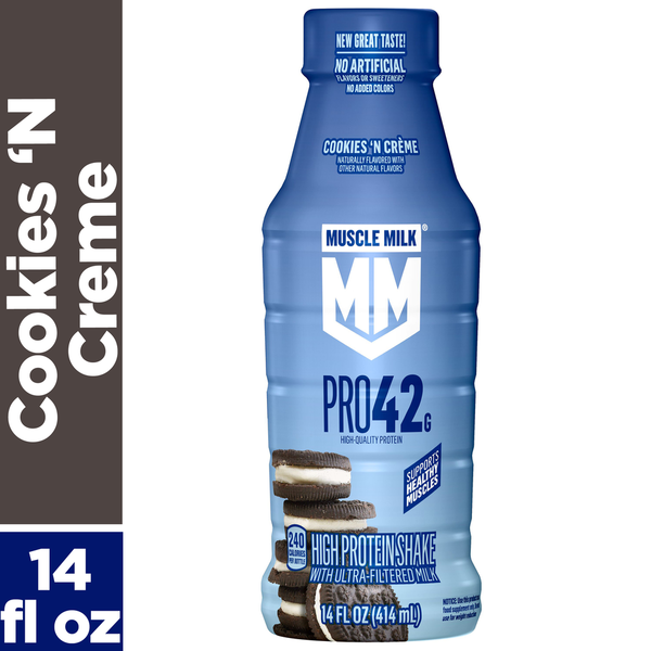 MUSCLE MILK Pro High Protein Shake Cookies 'N Creme Same-Day