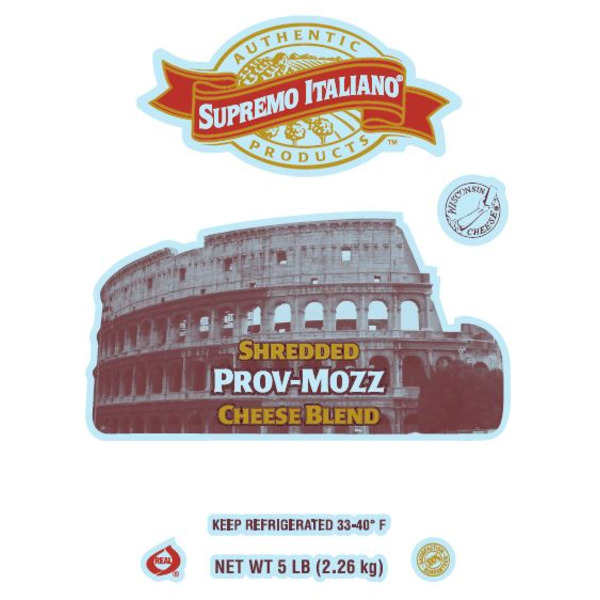Supremo Italiano - Shredded Provolone & Mozzarella Cheese Blend - 5 lbs