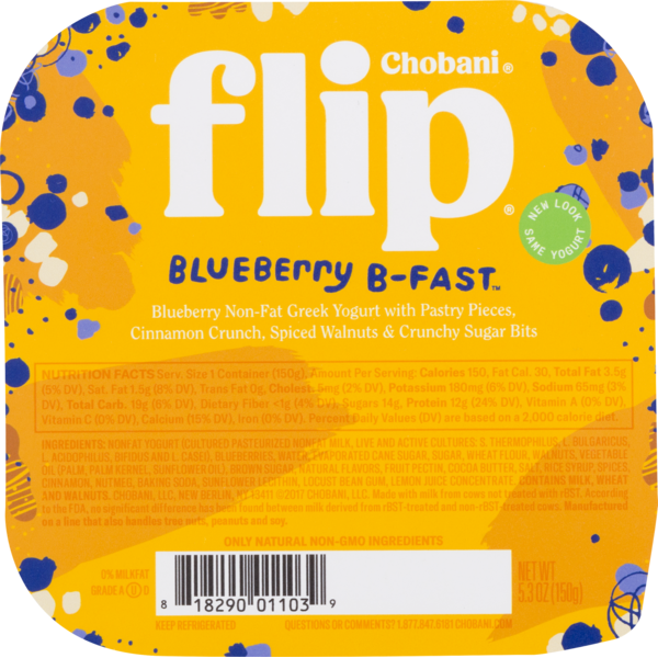 Chobani Flip Non-Fat Greek Yogurt Blueberry B-Fast