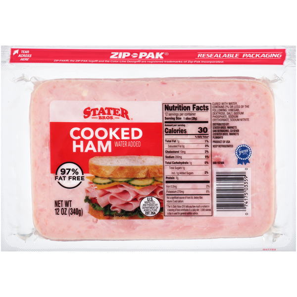 Stater Bros Cooked Ham (16 oz) Instacart