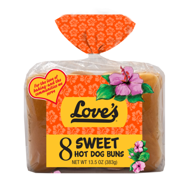Love's Sweet Hawaiian Hot Dog Buns 8pk