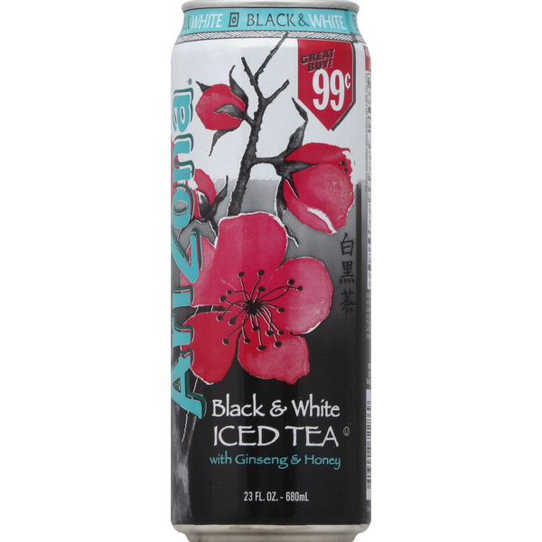 AriZona Iced Tea, Black & White, with Ginseng & Honey Same-Day