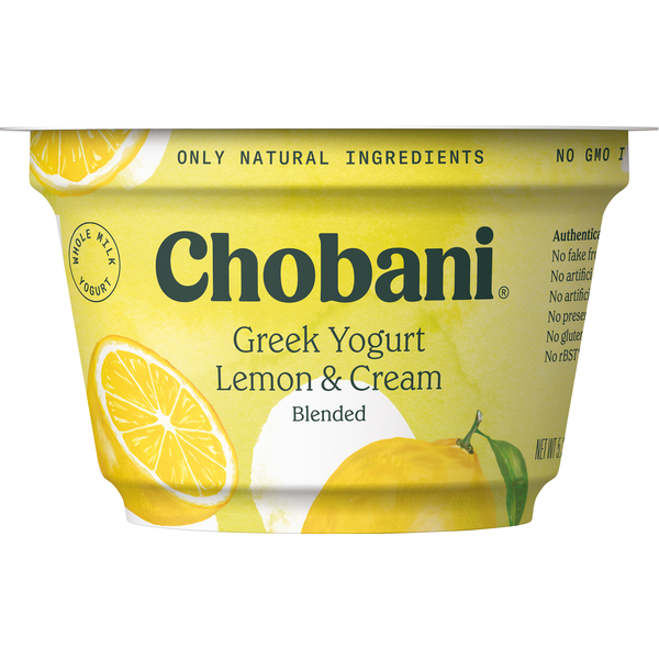 Chobani Yogurt, Greek, Lemon & Cream, Blended Same-Day Delivery or