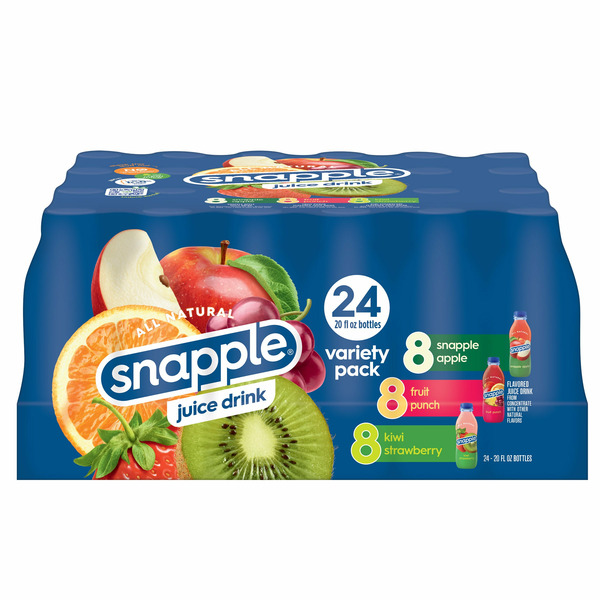 Snapple Juice Drink, Apple, Kiwi & Mango, 20 fl oz, 24-count