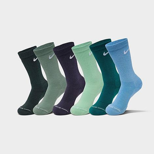 Nike Crew Plus Cush Socks, Size S - Spruce/Blue/Steam