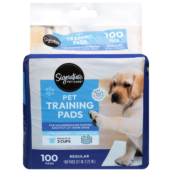 Signature Pet Pet Training Pads, Regular, Ultra Absorbent, 6-Ply