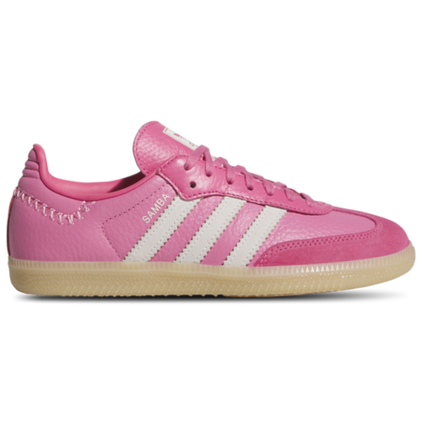 adidas Girls' Samba Grade School Shoes, Size 7 - Off White/Bliss Pink