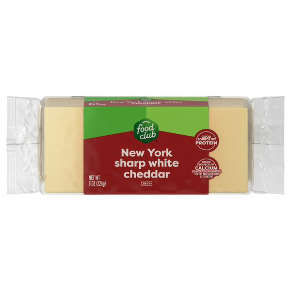 Food Club New York Sharp White Cheddar Cheese Same-Day