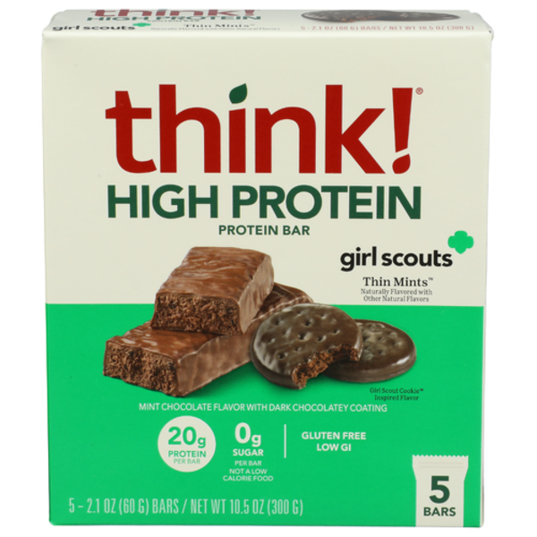 Think Chocolate Mint High Protein Bars 5 Pack