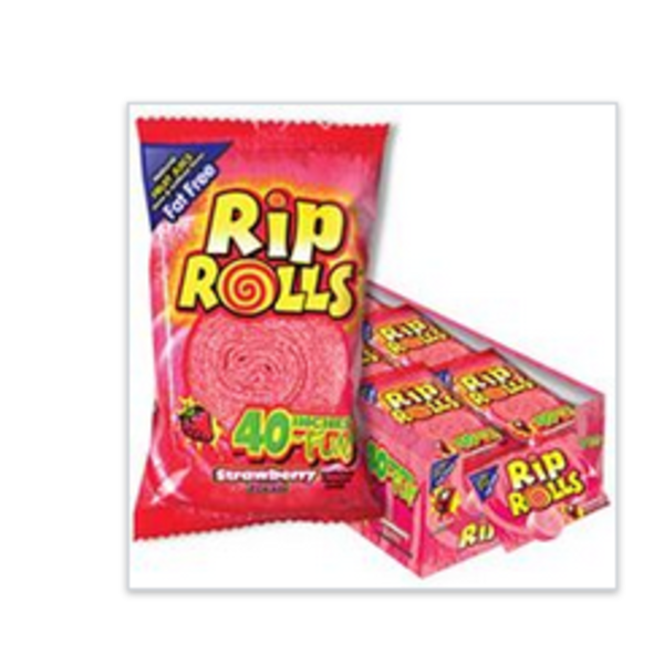 Rip Rolls - Sour Strawberry - 24 Ct
